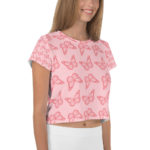 Allover-Crop-T-Shirt Schmetterling – Bild 4