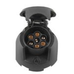 Anhängersteckdose Caravansteckdose 7-polig schwarz (0019)