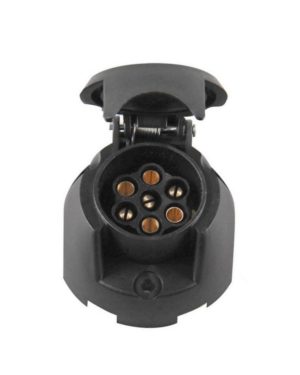 Anhängersteckdose Caravansteckdose 7-polig schwarz (0019)