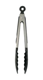 Silikonzange Grillzange Küchenzange Buffetzange 27 cm schwarz (0268)
