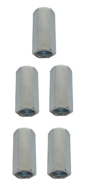 Verbindungsmuttern Distanzmuttern Sechskant verzinkt M6x30mm 5 Stück (0068)