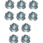 Einschlagmuttern M6 Einpressmuttern Stahl verzinkt 10 Stück (0226)