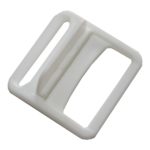 Kunststoffschnalle Verstellschnalle 40 mm weiß (0078)