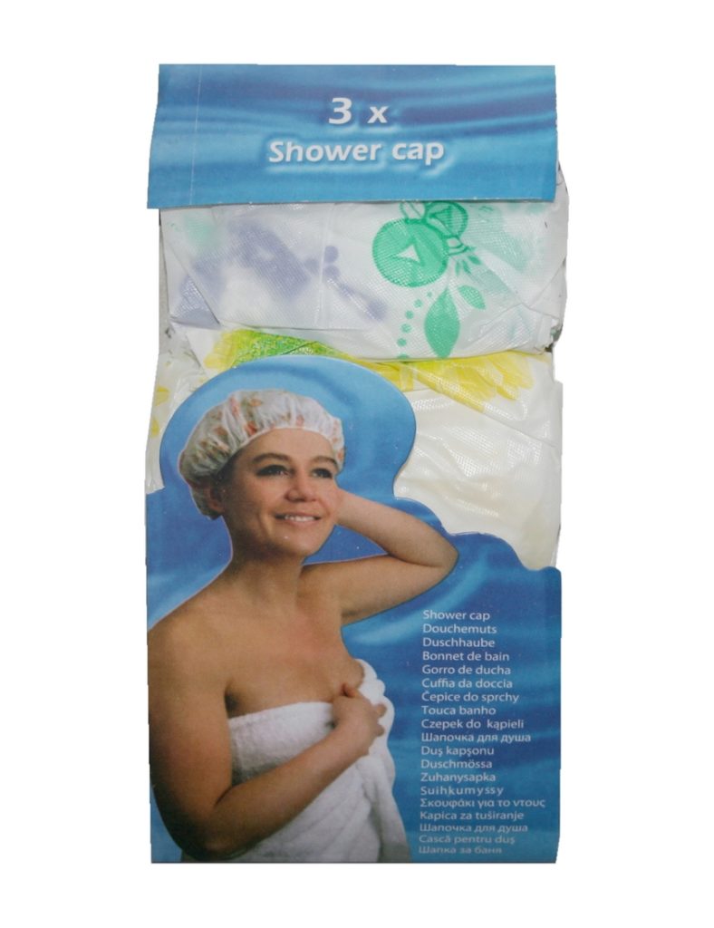 Duschhaube Duschkappe Haarschutz shower cap universal Größe 3 Stück (0087)