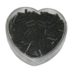 Stiftperlen Glasperlen Stäbchenperlen aus Glas 7mm schwarz (0097)