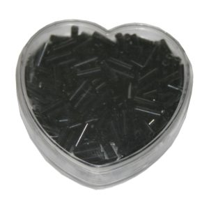 Stiftperlen Glasperlen Stäbchenperlen aus Glas 7mm schwarz (0097)