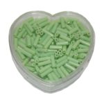 Stiftperlen Glasperlen Stäbchenperlen aus Glas 7mm hellgrün (0099)