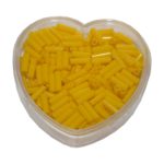 Stiftperlen Glasperlen Stäbchenperlen aus Glas 7mm gelb (0100)