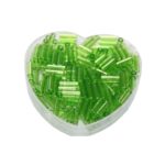 Stiftperlen Glasperlen Stäbchenperlen aus Glas 7mm hellgrün (0108)