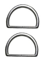 Metallring D-Ring 32mm silber 2 Stück (0138)