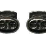 Kordelstopper Kordelklemme oval 2 Loch bronze glänzend 2 Stück (0144)