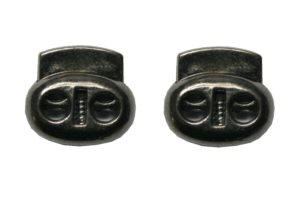 Kordelstopper Kordelklemme oval 2 Loch bronze glänzend 2 Stück (0144)