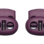 Kordelstopper Kordelklemme oval 2 Loch lila 2 Stück (0145)