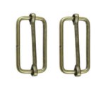 Gurtverschieber mit Steg Gurt Verschieber 13x20 mm altmessing 2 Stück (0148)