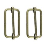 Gurtverschieber mit Steg Gurt Verschieber 13x20 mm altmessing 2 Stück (0148)