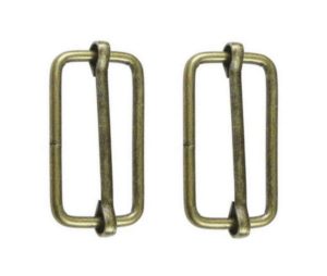 Gurtverschieber mit Steg Gurt Verschieber 13x20 mm altmessing 2 Stück (0148)