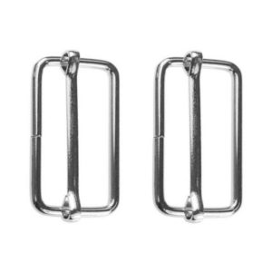 Gurtverschieber mit Steg Gurt Verschieber 13x20 mm silber 2 Stück (0149)