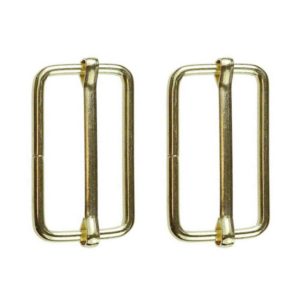 Gurtverschieber mit Steg Gurt Verschieber 13x20 mm gold 2 Stück (0150)