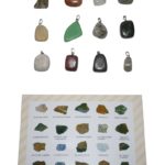 Edelsteinanhänger mit Öse Anhänger ca. 20x10mm 12 Stück (0046)