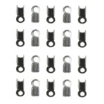 Endkappe Quetschkappe für Bänder silberfarben 20 Stück (0059)