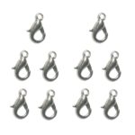 Karabiner Verschluss Kettenverschluss silberfarben 10 Stück (0063)