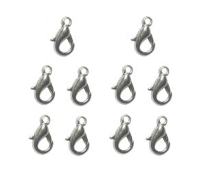 Karabiner Verschluss Kettenverschluss silberfarben 10 Stück (0063)