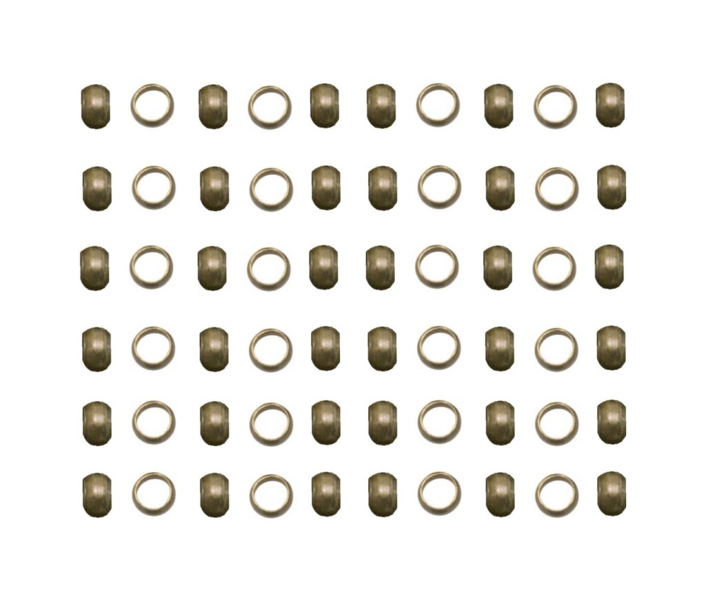Quetschperlen Schmuckperlen 2,0mm bronzefarben 60 Stück (0067)