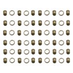 Quetschperlen Schmuckperlen 2,0mm bronzefarben 60 Stück (0067)