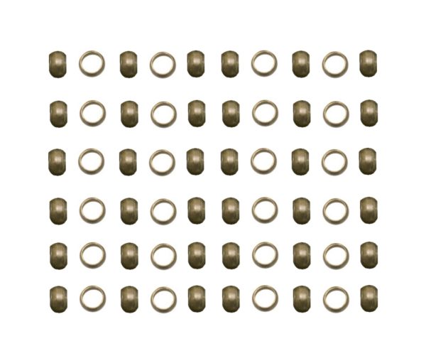 Quetschperlen Schmuckperlen 2,0mm bronzefarben 60 Stück (0067)