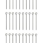 Kettelstift Schmuckstift mit Öse 30mm silberfarben 30 Stück (0069)