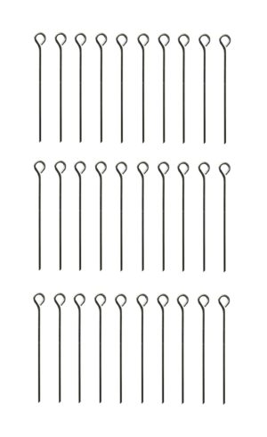 Kettelstift Schmuckstift mit Öse 30mm silberfarben 30 Stück (0069)