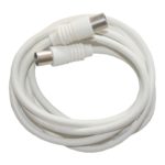 Antennen Koaxialkabel mit Stecker männlich/weiblich 1,5 m weiß (0028)