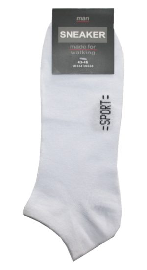 Sneakers Herren Socken Sport weiß 43 / 46 (0001)