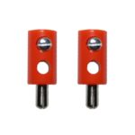 Zwergstecker HO-Stecker Querlochstecker 2,6 mm orange 2 Stück (0872)