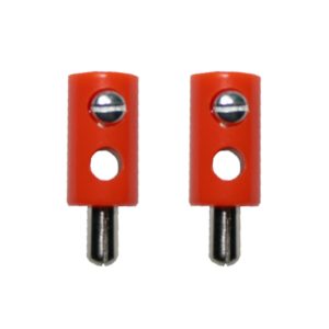 Zwergstecker HO-Stecker Querlochstecker 2,6 mm orange 2 Stück (0872)