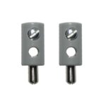 Zwergstecker HO-Stecker Querlochstecker 2,6 mm grau 2 Stück (0873)