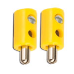 Zwergstecker HO-Stecker Querlochstecker 2,6 mm gelb 2 Stück (0877)