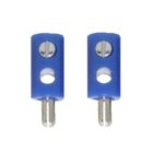 Zwergstecker HO-Stecker Querlochstecker 2,6 mm blau 2 Stück (0880)