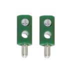 Zwergstecker HO-Stecker Querlochstecker 2,6 mm grün 2 Stück (0881)