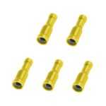 Rundsteckhülse Rundstecker Stecker 4mm 4mm2 gelb 5 Stück (0209)