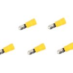 Rundstecker Stecker 4mm 4mm2 gelb 5 Stück (0218)