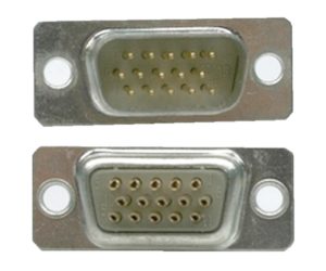 D-Sub Stecker 15 polig männlich Lötanschluss 2 Stück (0224)