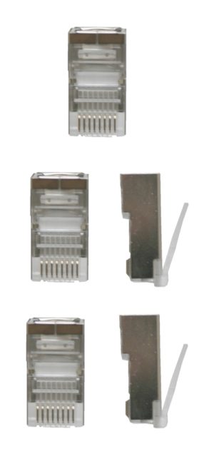 Westernstecker RJ45 Modularstecker 8P8C Stecker geschirmt 5 Stück (0248)