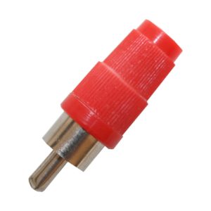 Cinchstecker Stecker männlich rot Lötanschluss (0254)