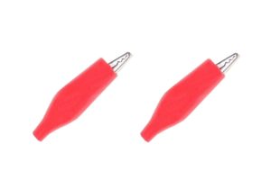 Krokoklemme Abgreifklemme Klemme rot teilisoliert 2 Stück (0286)