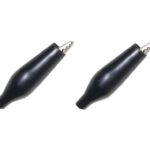 Krokoklemme Abgreifklemme Klemme schwarz teilisoliert 2 Stück (0287)