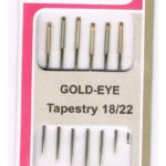 Nadeln für Gobelin sticken goldenes Öhr 18/22 6 Stück (0001)