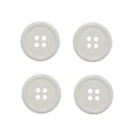 Knopf Knöpfe 20mm 4 loch weiß 4 Stück (0042)