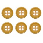 Knopf Knöpfe 10mm 4 loch gelb 10 Stück (0070)
