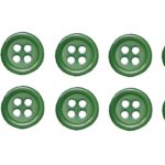 Knopf Knöpfe 10mm 4 loch grün 10 Stück (0072)